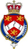 Families of Britain Coat of Arms Badge for: Pepper (England)