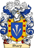 English or Welsh Family Coat of Arms (v.23) for Sharp