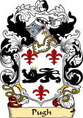 English or Welsh Family Coat of Arms (v.23) for Pugh (Ref Berry)