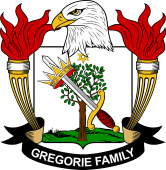 Coat of arms used by the Gregorie family in the United States of America