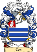English or Welsh Family Coat of Arms (v.23) for Cox