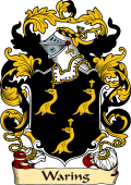 English or Welsh Family Coat of Arms (v.23) for Waring (Stafforshire, and Shropshire)