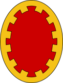 Oval Shield-Bordure Embattled