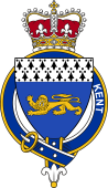 British Garter Coat of Arms for Kent (England)