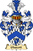 English Coat of Arms (v.23) for the family Glascock or Glascott