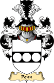 English Coat of Arms (v.23) for the family Penn
