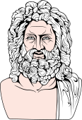 Gods and Goddesses Clipart image: Zeus Bust