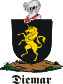German shield on a mount for Diemar