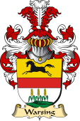 v.23 Coat of Family Arms from Germany for Warsing