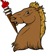 Horse's Hd Ersd Holding Torch