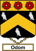 English Coat of Arms Shield Badge for Odom or Oldham