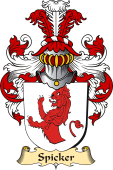 v.23 Coat of Family Arms from Germany for Spicker