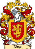English or Welsh Family Coat of Arms (v.23) for Rhys (Rees)
