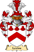 English Coat of Arms (v.23) for the family Levins