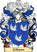 English or Welsh Family Coat of Arms (v.23) for Gibson