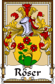 German Coat of Arms Wappen Bookplate  for Röser
