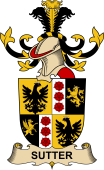 Republic of Austria Coat of Arms for Sutter (de Rosenfeldt)