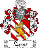 Araldica Italiana Coat of arms used by the Italian family Sances