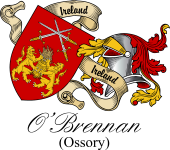 Sept (Clan) Coat of Arms from Ireland for O'Brennan (Ossory)