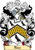 English or Welsh Family Coat of Arms (v.23) for Rice