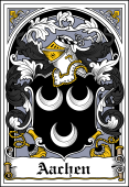 German Wappen Coat of Arms Bookplate for Aachen