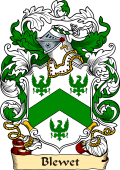 English or Welsh Family Coat of Arms (v.23) for Blewet (Grenham, Somersetshire)