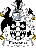 English Coat of Arms for the family Pleasance