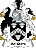 English Coat of Arms for the family Sanders or Saunders