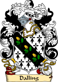 English or Welsh Family Coat of Arms (v.23) for Dalling (Ref Berry)
