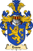 English Coat of Arms (v.23) for the family Evans (Wales)
