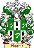 English or Welsh Family Coat of Arms (v.23) for Higgins