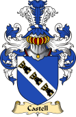 English Coat of Arms (v.23) for the family Castell