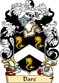 English or Welsh Family Coat of Arms (v.23) for Dare (Norfolk)