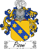 Araldica Italiana Coat of arms used by the Italian family Pisoni