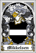 Danish Coat of Arms Bookplate for Mikkelsen (michelsen)