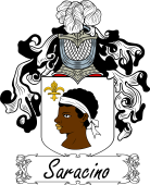Araldica Italiana Coat of arms used by the Italian family Saracino