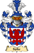 English Coat of Arms (v.23) for the family Speke or Spike