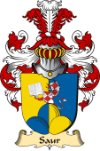 v.23 Coat of Family Arms from Germany for Saur