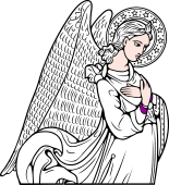 Catholic Saints Clipart image: St Gabriel the Archangel (Demi)