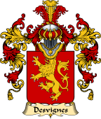French Family Coat of Arms (v.25) Vignes (des)