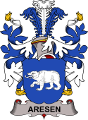 Coat of arms used by the Danish family Aresen