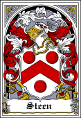 Danish Coat of Arms Bookplate for Steen