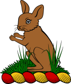 Family crest from England for Abriscourt Crest - A Hare in Grass