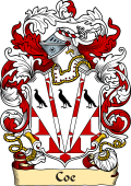 English or Welsh Family Coat of Arms (v.23) for Coe (Ref Berry)