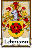 German Coat of Arms Wappen Bookplate  for Lehmann