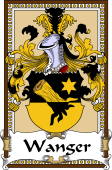 German Coat of Arms Wappen Bookplate  for Wanger