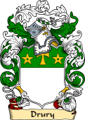 English or Welsh Family Coat of Arms (v.23) for Drury