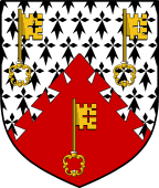 English Family Shield for Key or Keyes