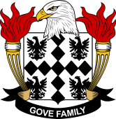 Coat of arms used by the Gove family in the United States of America