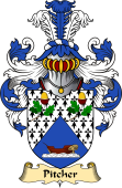 English Coat of Arms (v.23) for the family Pitcher